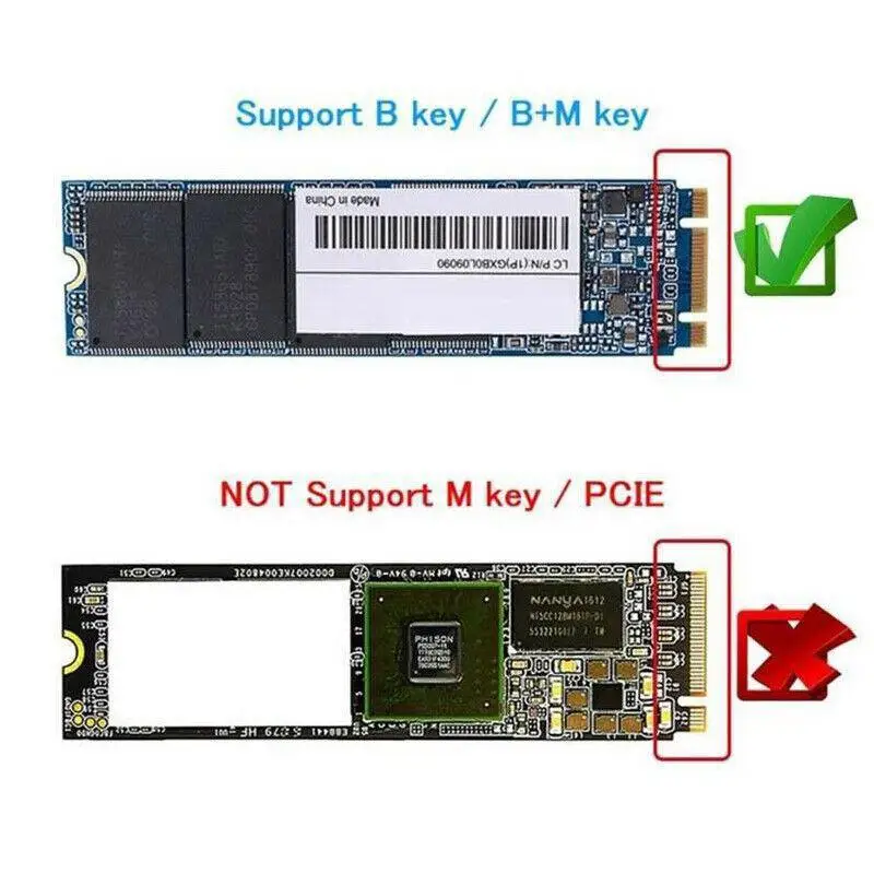 M.2 NGFF zu USB 3.1 Typ-C SATA SSD Konverter Adapter Gehäuse Fall 10Gbps