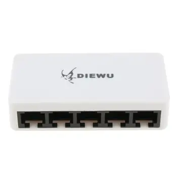 

5 Ports Fast Ethernet RJ45 10/100Mbps Network Switch Switcher Hub For Macs Linux Xbox Desktop Laptop PC Portable Travel Lan Hub