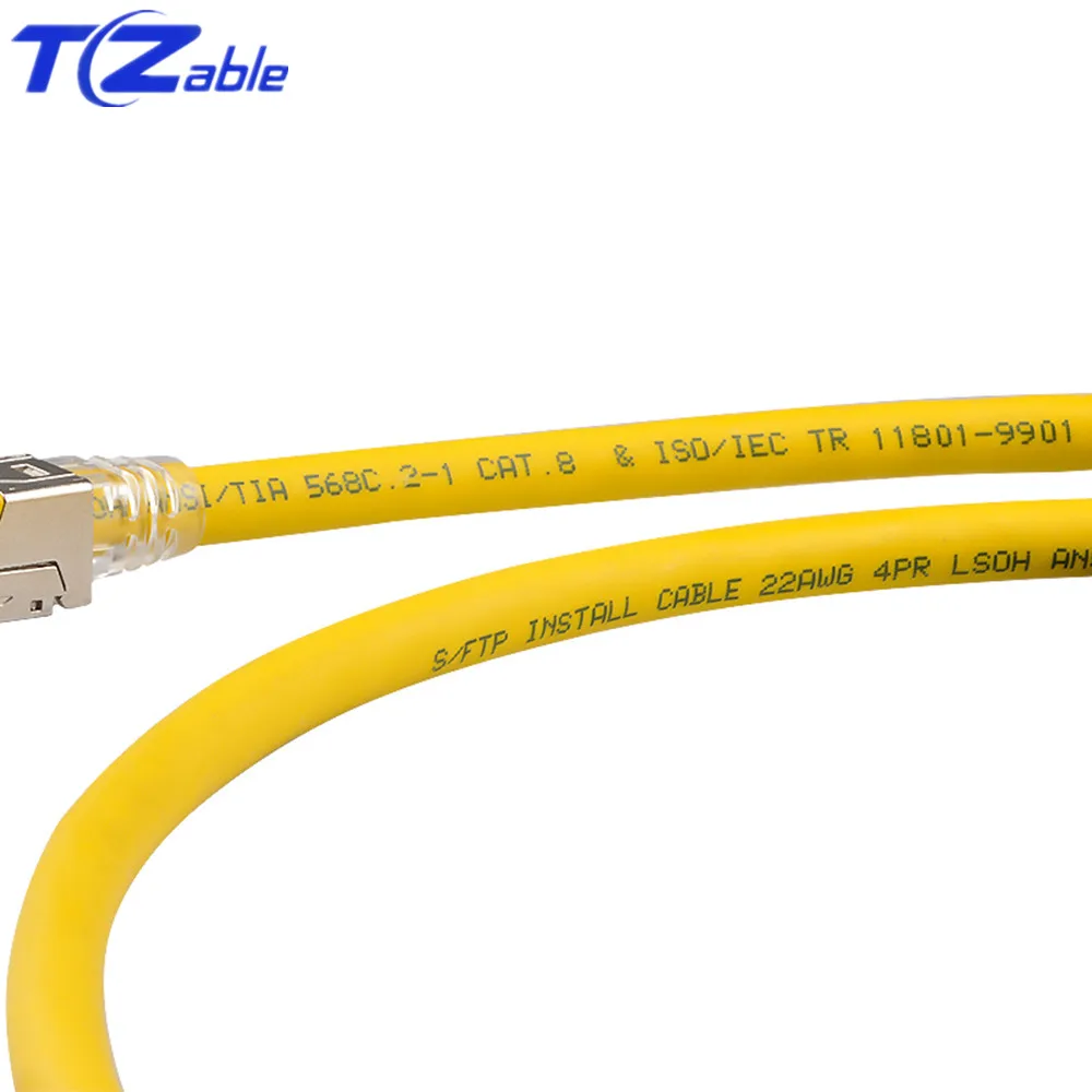 Cat8 RJ45 Сетевой Кабель SFTP двойной экранированный 40 Гбит/с 2000 МГц Интернет Lan кабель