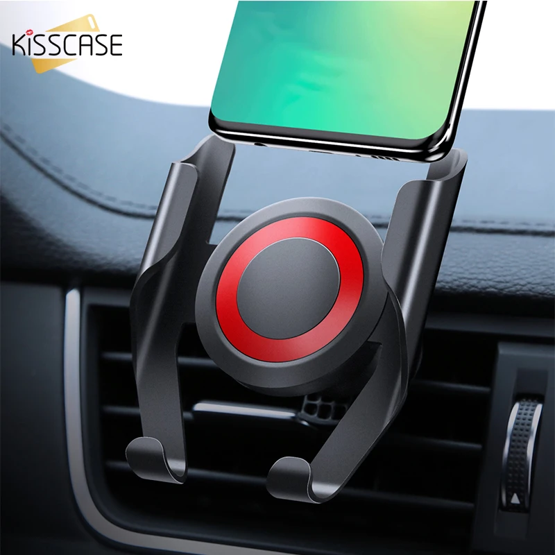 KISSCASE Универсальный Автомобильный держатель для телефона для iPhone XR в автомобиле 360 Вращение вентиляционное отверстие крепление регулируемый держатель для автомобиля для samsung Автомобильные Держатели