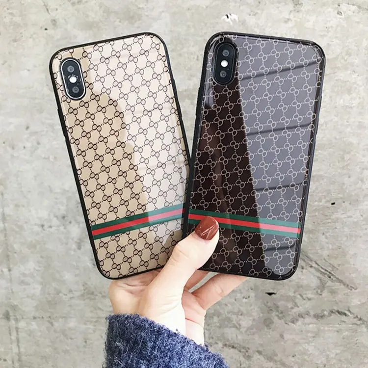 

Europe And America Fashion Man Women's iPhone 7/8 Plus Phone Case iphonexsmsx Protective Case Glass Mirror 6s Applicable