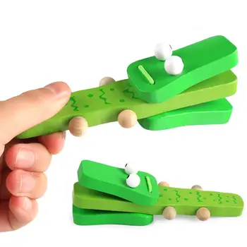 

Cartoon Wooden Castanet Clapper Musical Instrument Child Preschool Toy
