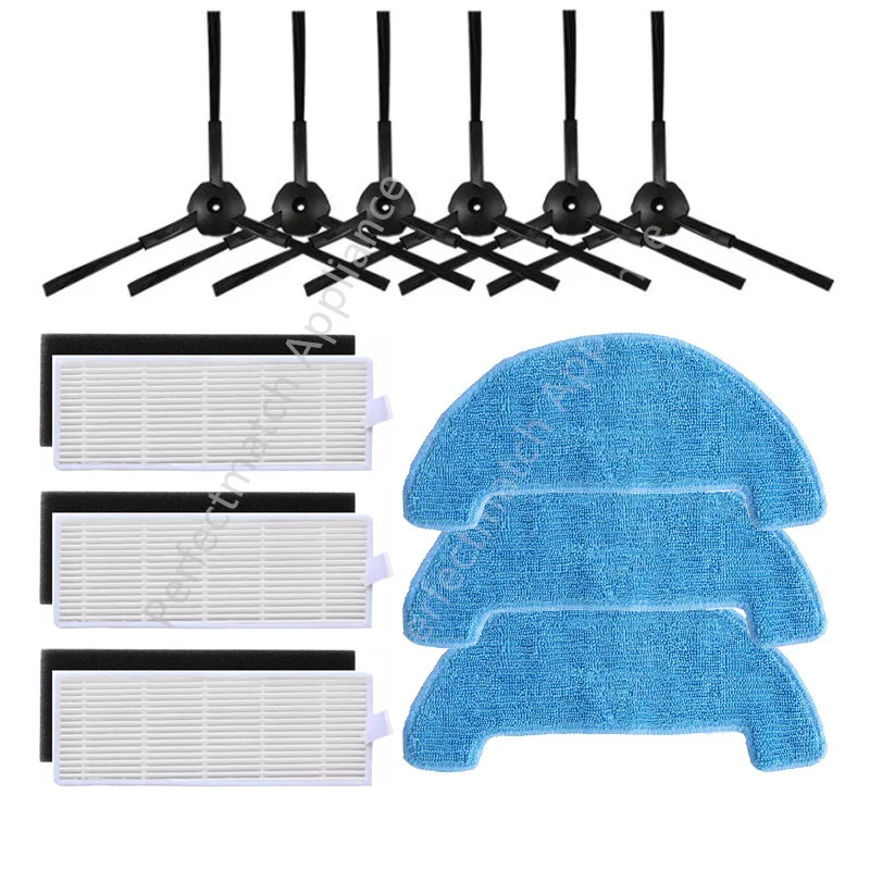 

Vacuum Cleaner Main Roller Brush Hepa Filter Side Brushes mop cloth for AMIBOT SPIRIT H2O Robot Vacuum Cleaner Parts Brushes