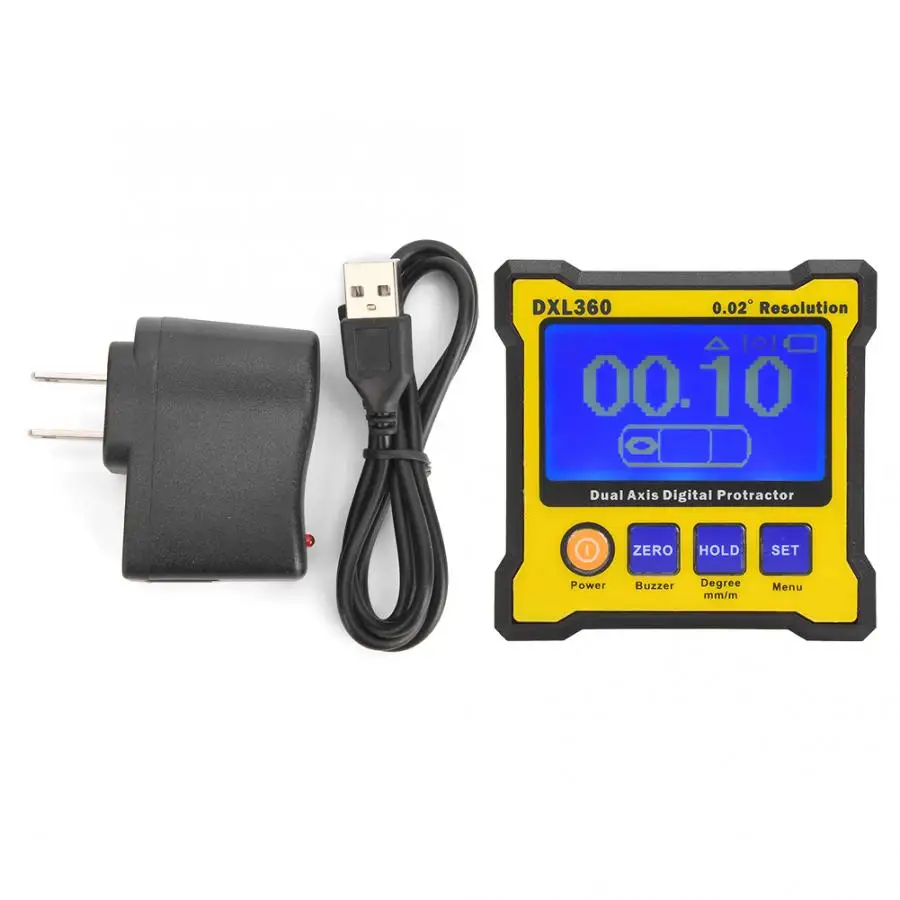 

US Plug 100~240V DXL360 Digital Inclinometer Meter Electronic Dual Axle Angle Protractor
