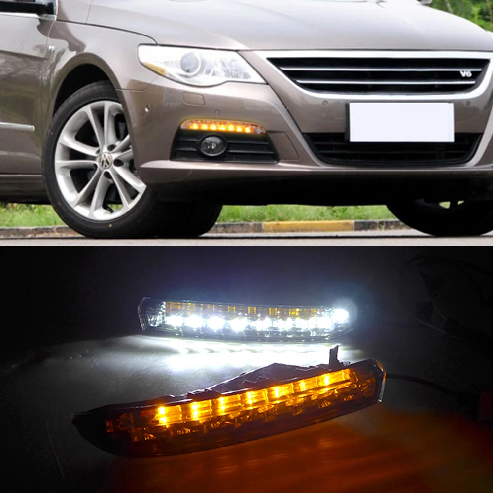 CSCSNL 2 шт. для VW Volkswagen Passat CC 2009 2010 2011 2012 светодиодный ные дневные ходовые огни DRL с