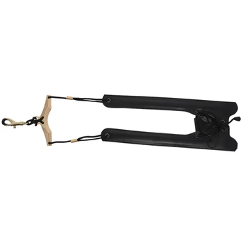 

Black Adjustable Leather Saxophone Shoulder Neck Strap with Buckle Width 24Mm for Sax Players Music Lovers