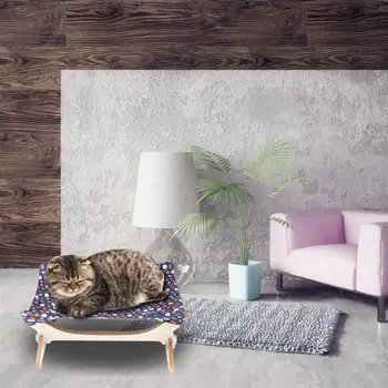 

Pet Wood Bracket Cradle Detachable Wood Bracket Comfortable Fabric Pet Bed Eco-Friendly Comfortable Pet Wood Bracket Nest