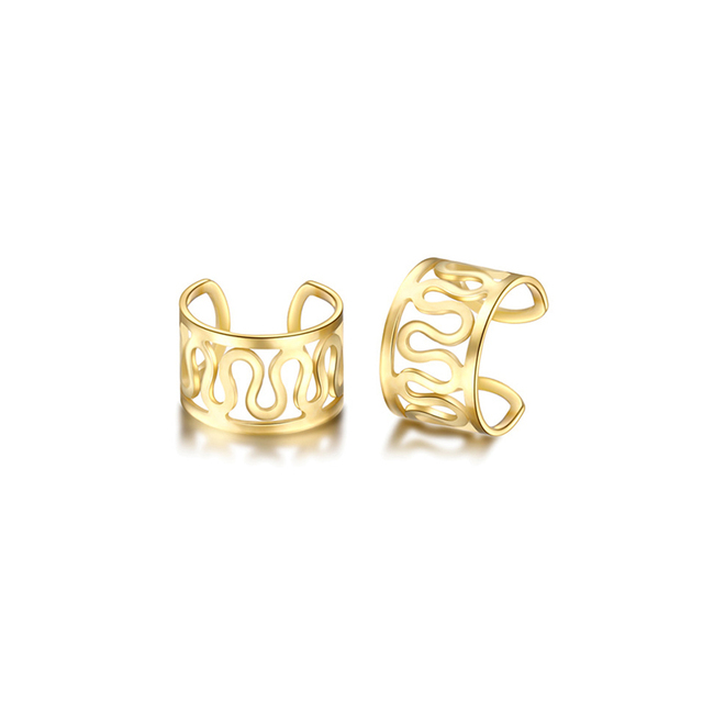 Gold Leaf Clip Earring For Women Without Piercing Puck Rock Vintage Crystal Ear Cuff Girls Jewerly Gifts 1P