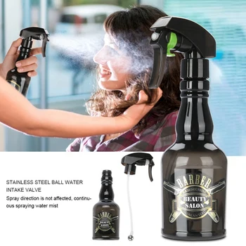 

Spray Bottle Men Water Sprayer Hairdressing Mist Bottles Hair Salon Barber with Well-Sealed Nozzle Hair Tools Black