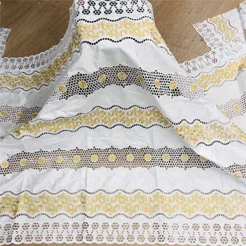 

Fashion African Garment Cotton Fabric 2020 Bazin Riche 5YARDS Guinea Brocade New white Damask Shadda Dress 27L072618