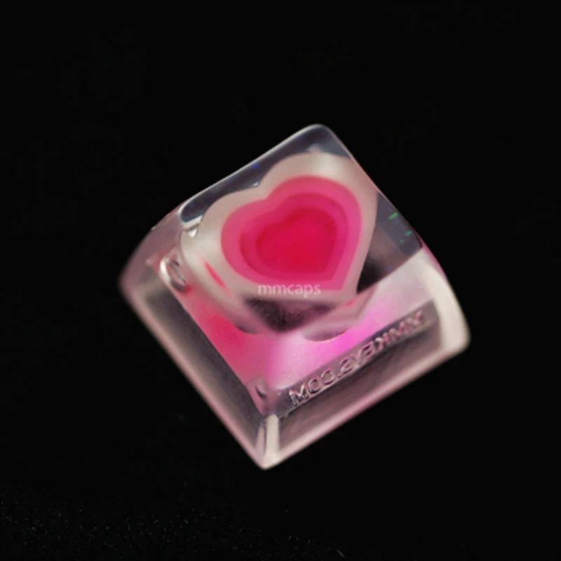 Heart 4 Бегемот смолы для Cherry Mx Переключатель Механическая игровая клавиатура разноцветное платье без выцветания DIY клавиатура сердце почтовый ящик колпачки - Цвет: Heart 4