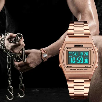 

Ladies Electronic Watch Women Fashion Watches Waterproof Simple Business Watch A66