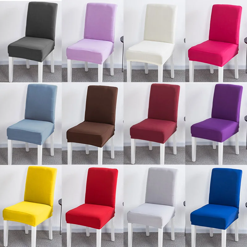 Spandex Elastic Chair Cover Printing Solid Dining Seat Cover for Banquet Modern Removable Anti dirty Kitchen housse de chaise|Chair Cover| - AliExpress