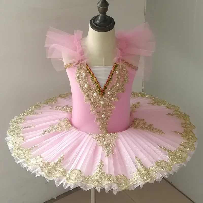 Ropa de Ballet profesional Tutus para niña, tutú de tortitas, vestido de  bailarina para patinaje artístico - AliExpress