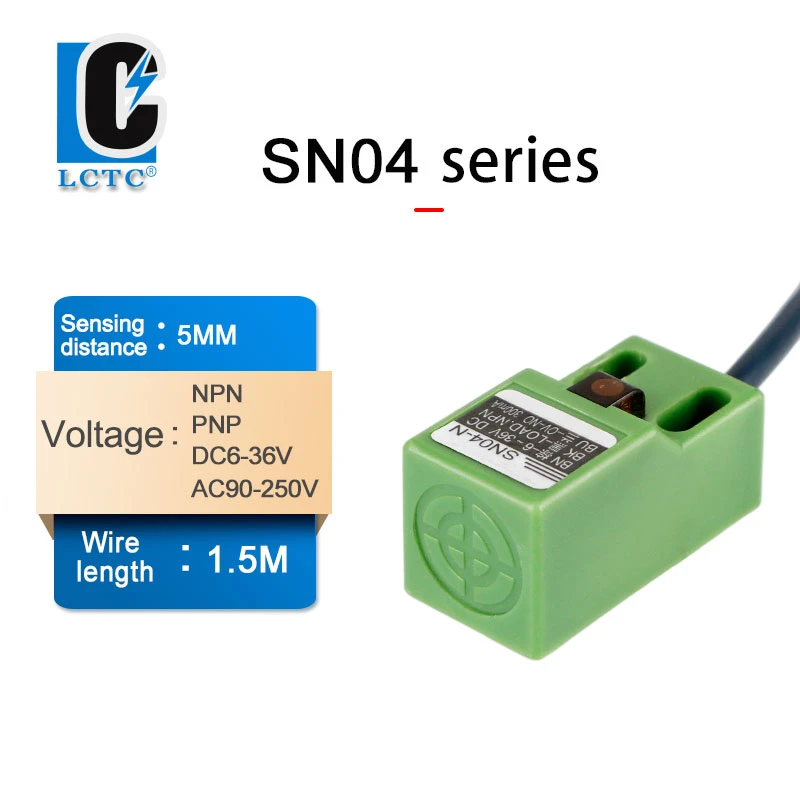 SN04, response time less than 2ms, inductive, proximity switch, PNP/NPN, DC 6V-36V, AC 90-250V, distance: 5mm, waterproof outdoor light switch timer