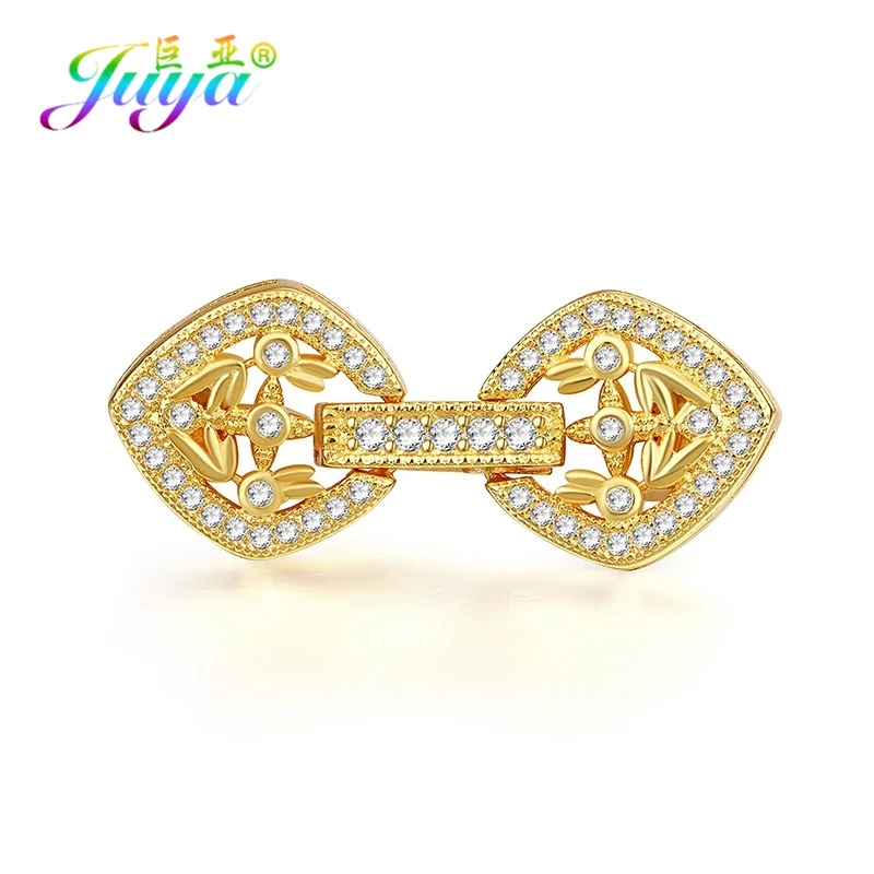 Gold Juya DIY украшения из бисера фурнитура поставки золото/серебро застежка Крюк Замок застежки для ручной работы Бисероплетение Жемчуг Изготовление ювелирных изделий - Цвет: Gold
