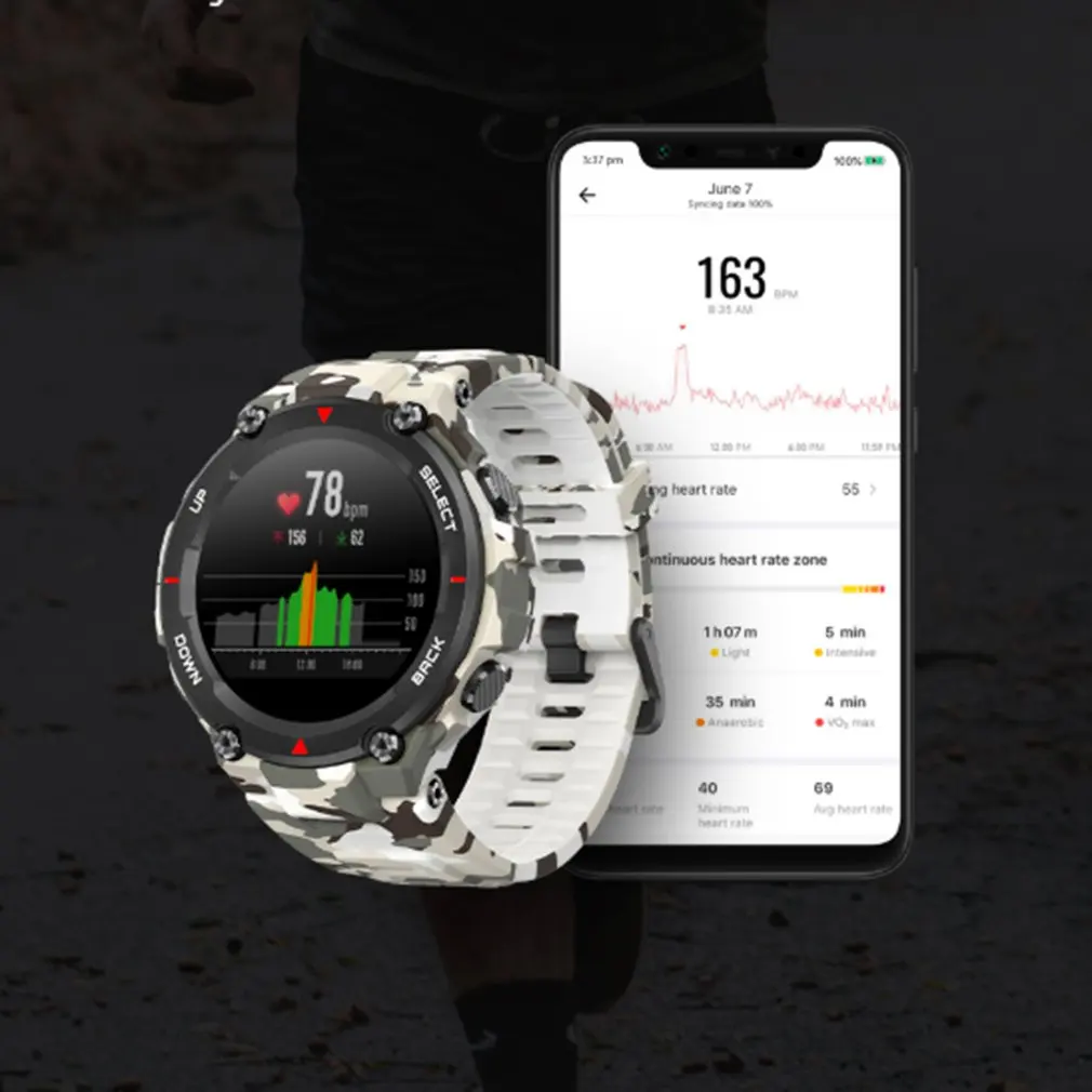 Новый 2020 Amazfit T rex в парк развлечений умные часы Gps Wi /ГЛОНАСС 20 дней режиме ожидания