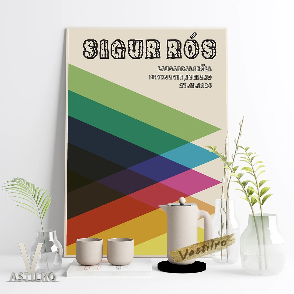 

Sigur Ros Post-Rock Music Band Vintage Art Prints Poster Abstract Geometry Illustration Wall Stickers Fans Collection Home Decor