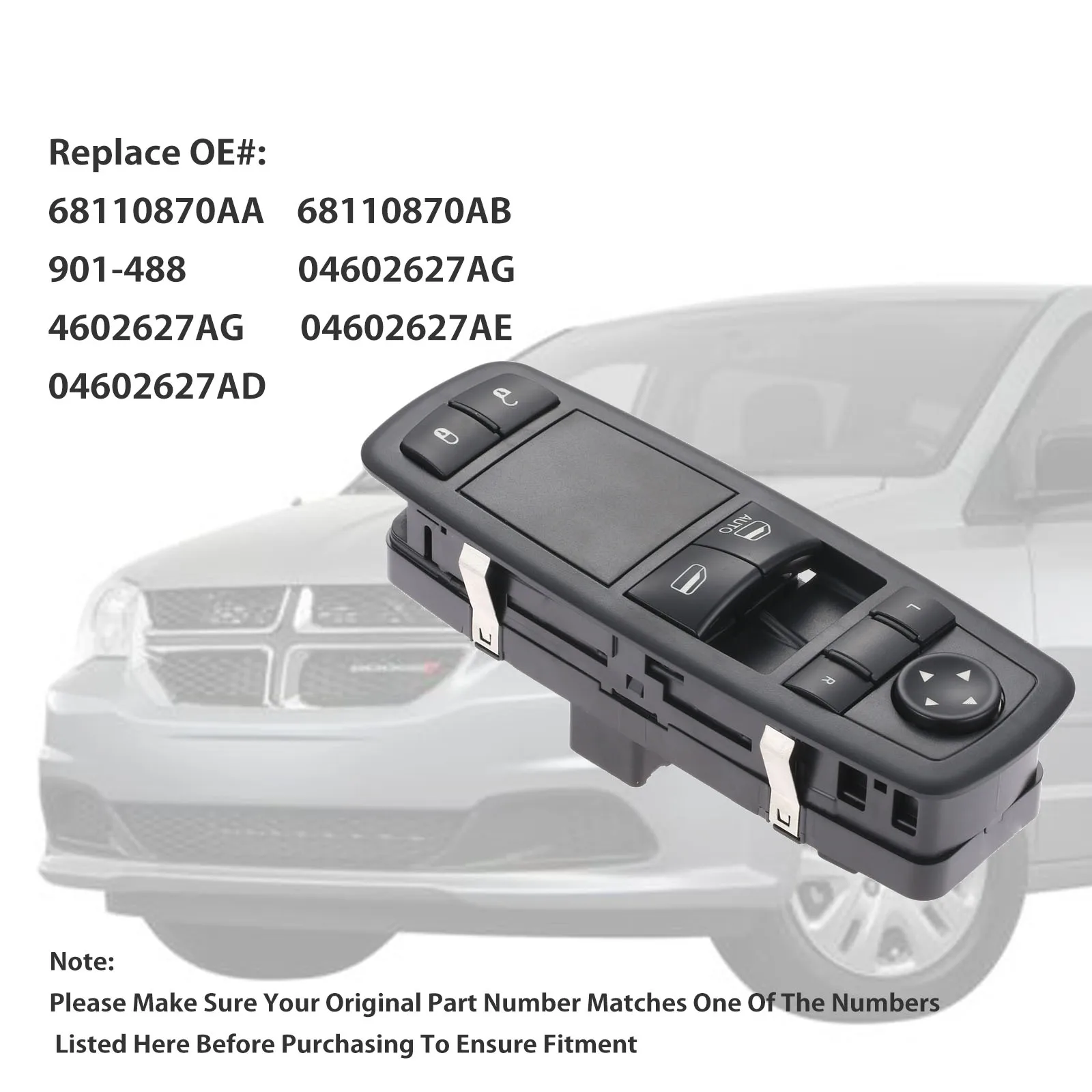 Yetaha 68110870AA ABS окно мастер переключатель для Dodge большой караван 2012- черный
