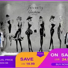 Модный магазин обои для магазинов одежды аксессуары магазин фреска на заказ 3D Ручная роспись красивые обои для одежды