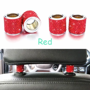 

Universal 1pcs Diamond Bling Rhinestone Crystal Car Seat Headrest Collar Decor Charms Car Interior Accessories