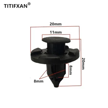 

40PCS 8mm Hole Auto Bumper Fastener Plastic Rivets Trim Grills Clips for Nissan