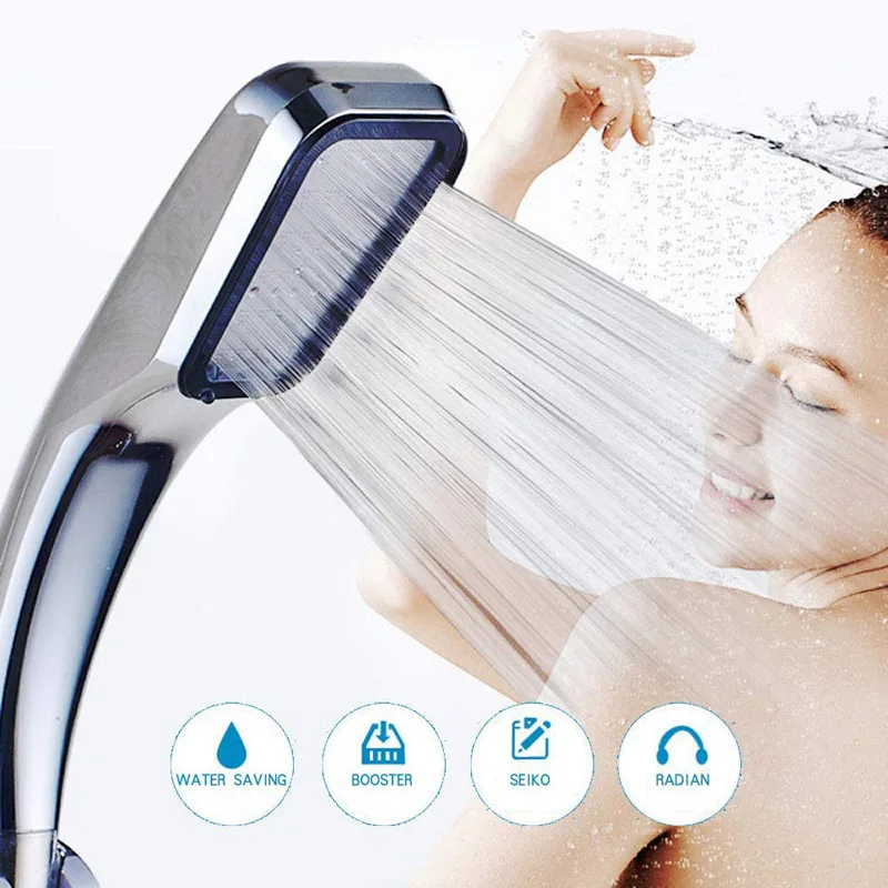 300 Holes High Pressure Shower Head Water Saving Filter Spray Nozzle Rainfall Chrome Showerhead Bathroom Watering Can | Строительство и