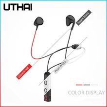 UTHAI D05 Bluetooth 4,1 Гарнитура для спорта и бега, беспроводные наушники с шейным ремешком, стереомузыка с микрофоном для смартфона