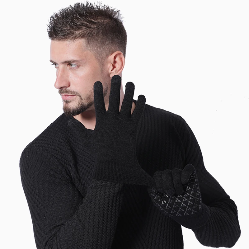 

Mens Winter Warm Gloves Touchscreen Work Walking Cycling Outdoor Sport Gloves Finger Glove Gloves for Smart Phone Tablet