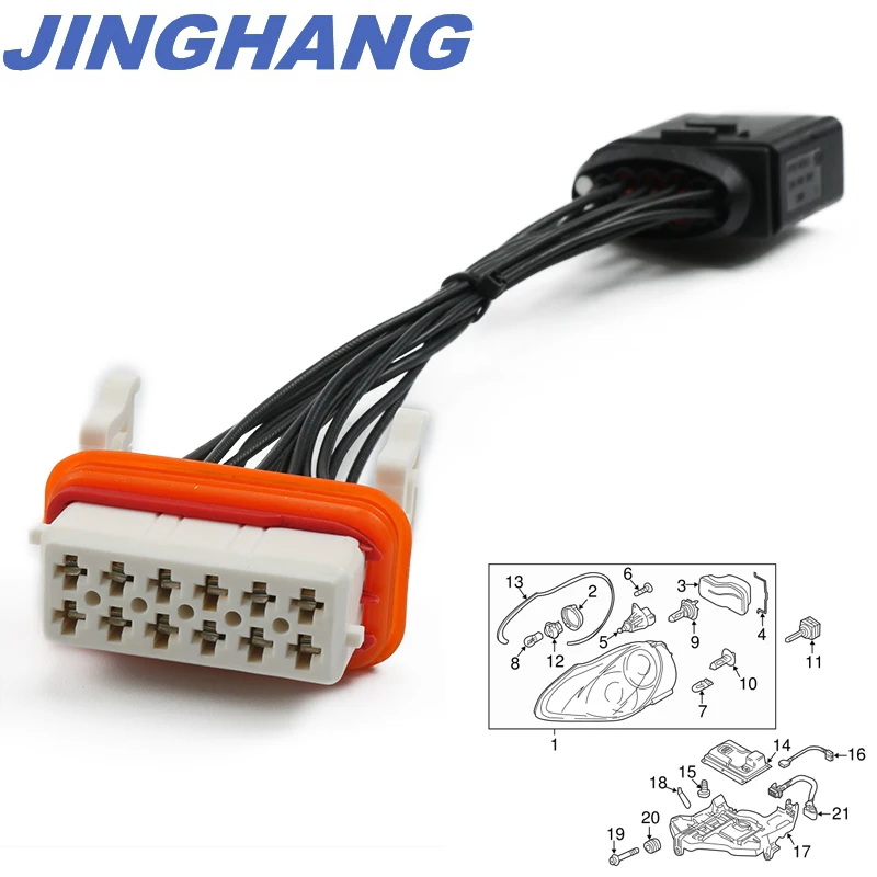 

For Porsche Cayenne Xenon Headlight Wiring Harness Genuine 955 631 239 11