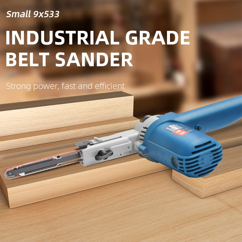 9*533mmMini Belt Sander Sanding Belt Grinder Grinding Machine Portable Metal Polishing Narrow Space Sanding Machine electric grinder electric sander belt sander cordless sander cordless grinder saw blade sharpener