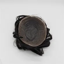 Новая система волос со всей сварной кружевной мужской парик может быть обрезан до маленьких размеров