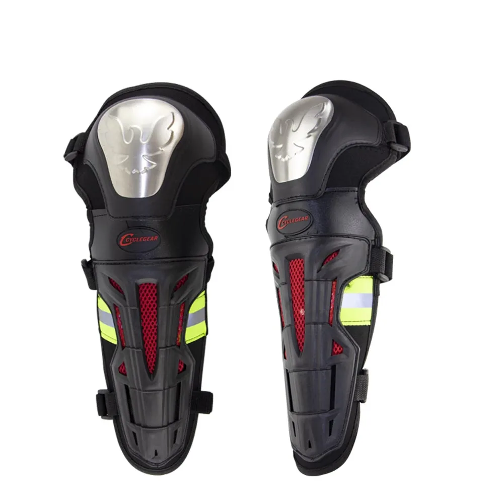 Регулируемые защитные наколенники универсальное Нержавеющее Cyclegear Локоть Протектор ударопрочность мотоцикл анти столкновения