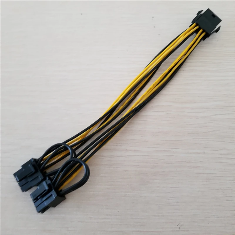 CPU 8pin Female to dual PCI-E PCI Express 8p (6 + 2 pin) Мужской кабель питания 18AWG провод для видеокарты