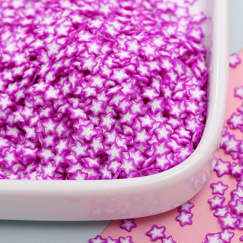50 г красочные кусочки Звезды Fimo Полимерная Горячая мягкая глина разбрызгивает для слимов наполнение DIY ремесла Дизайн ногтей украшения телефон деко 5 мм - Цвет: 8