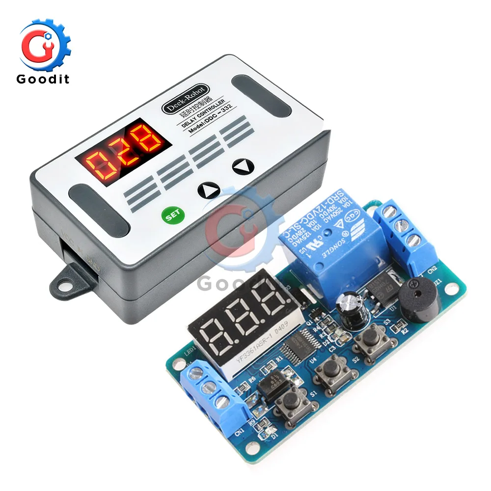 Dual MOS Digital Time Delay Relay Trigger Cycle Timer Switch Circuit Board