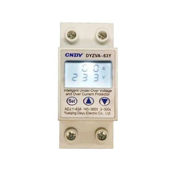 

free shipping superio solar over voltage and under voltage protector current limit protective device 1-63A 145-300V adjustable