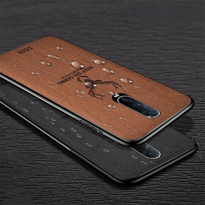 

Luxury Ultra-thin Christmas Deer Case For Oneplus 5 6 7 Breathable Leather Cloth Back Cover For Oneplus 5T 6T 7 Pro Case Coque