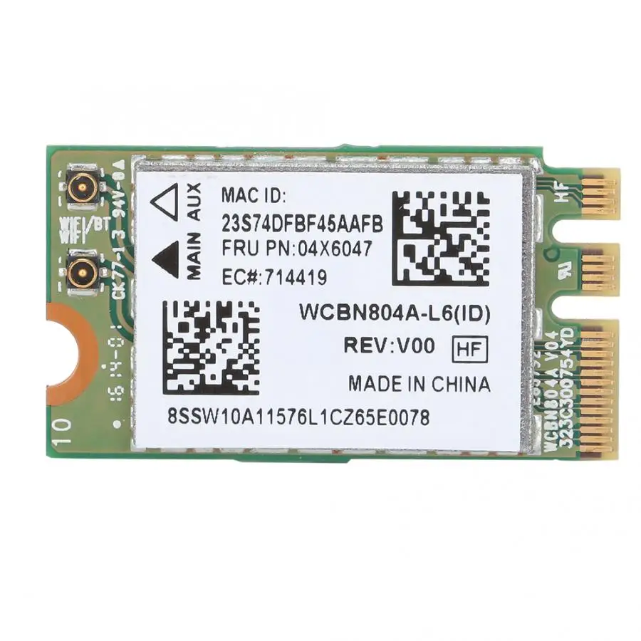 5G Двухдиапазонная беспроводная сетевая карта для Qualcomm Atheros QCNFA34AC 867M Bluetooth 4,0 подходит для lenovo B50-80 сетевая плата