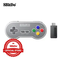8bitdo SF30 SN30 Gamepad Contrôleur de Jeu Sans Fil avec 2.4G Récepteur NES