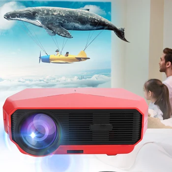 

A4300 Pro Portable Mini LED Projector with USB VGA HDMI AV Multimedia for Party Home Entertainment 4600 Lumens Projector