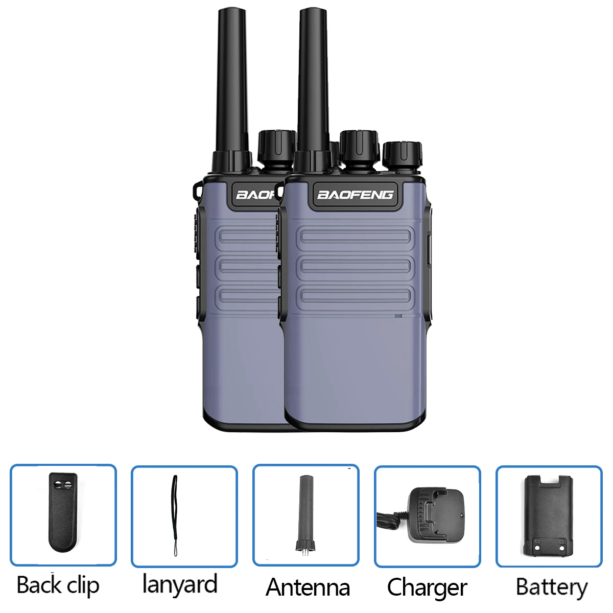 2PCS BaoFeng BF-V8 Mini Walkie-talkie Two Way Radio 5800mAh Long Standby Powerful Radio Support USB Charging Hunting BF-888S 