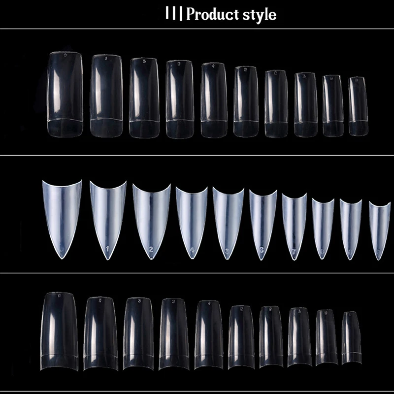 

500Pcs FREE SHIPPING Nail Tips Full Half Cover French False Acrylic UV Gel Ultra Flexible Tips Fake Nail Art Manicure Nepnagels
