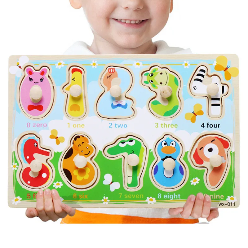 22 см Детские Ранние развивающие игрушки, деревянная игрушка-головоломка, алфавит, цифры, обучающая деревянная головоломка, рождественский подарок - Цвет: M-T-WX011