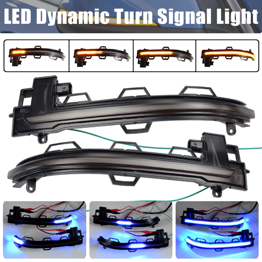 

For BMW X3 X4 X5 X6 F25 LCI F26 F15 F16 2014 - 2018 LED Dynamic Turn Signal Blinker Side Rear-View Mirror Indicator Light