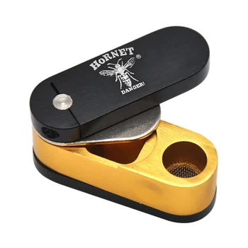 

Fashion Folding Metal Tobacco Pipe Rotatable Metal Smoking Pipes Portable Folding Metal Tobacco Pipe Smoking accessories