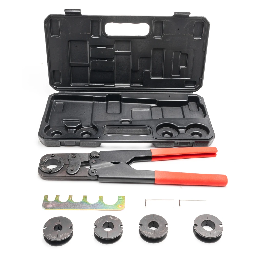 

Manual PEX Pipe Crimping Tool Kit Black & Red F-Best