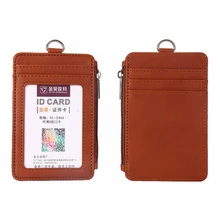 Портативный выдвижной Бейдж ремешок рабочее имя визитная карточка Обложка для женщин и мужчин держатель для банковской кредитной карты PU автобус ID карты Карманный Кошелек