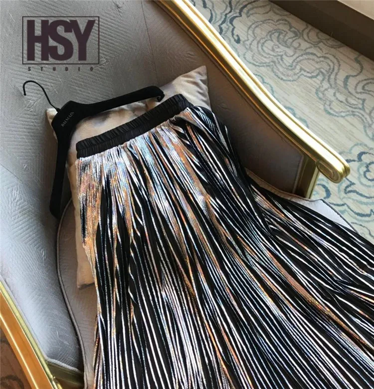 【HSY】2019 Осень Новая мода высокого качества для женщин ночной клуб стиль блёстки