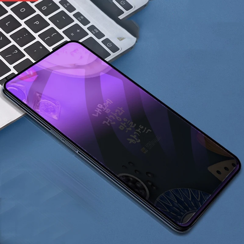 9H анти синий конфиденциальность шпионское закаленное стекло для OPPO Reno Z защита